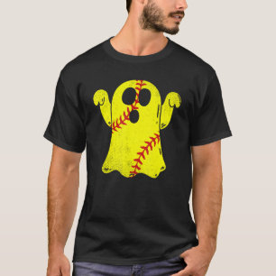 T-shirt Costume d'Halloween Softball Ghost Softball Lover