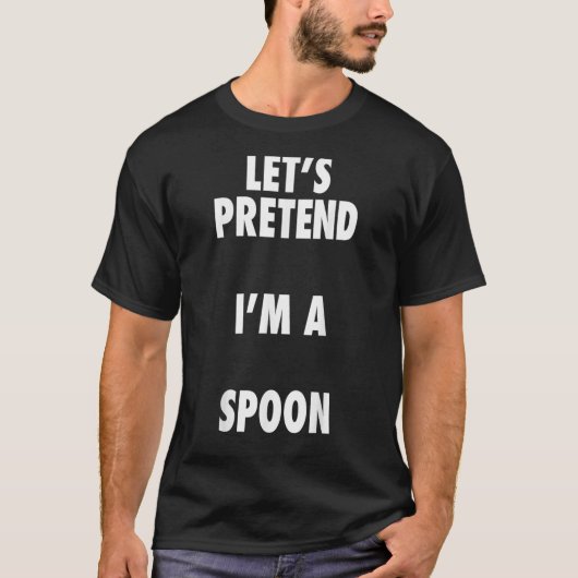 T-shirt Costume d'Halloween Spoon Faisons semblant que je  (Devant)