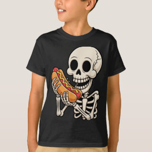 T-shirt Costume d'Halloween squelette Y drôle mangeant un
