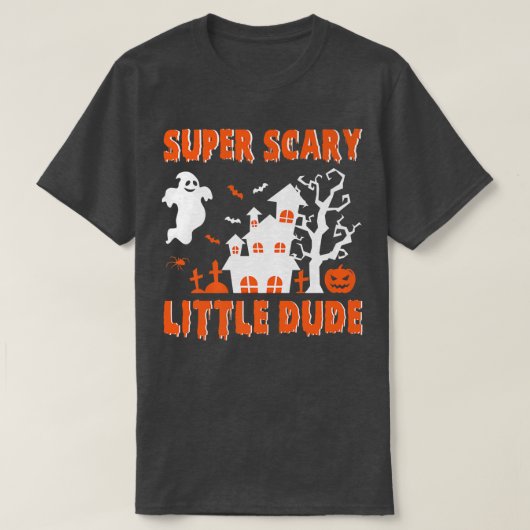T-shirt Costume d'Halloween super effrayant Petit Mec (Design devant)