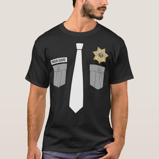 T-shirt Costume d'Halloween uniforme de l'agent correction (Devant)