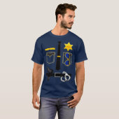 T-shirt Costume d'Halloween Uniforme du shérif de police (Devant entier)