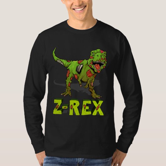 T-shirt Costume d'Halloween Zombie Rex Zombiesaurus Z Rex  (Devant)