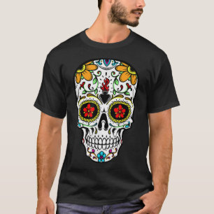 T-shirt Costume Dia de Los Muertos Sugar Crâne Chemise Hom