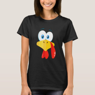 T-shirt Costume Dinde Visage Trot Thanksgiving Enfants Fil