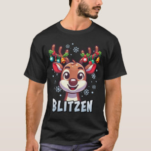 T-shirt Costume du groupe père Noël's Reindeer Blitzen Xma