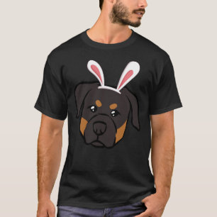 T-shirt Costume Ears Bunny de Pâques Rottweiler Chien de P