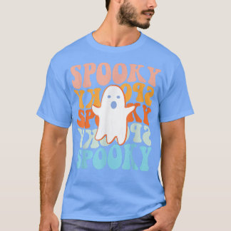 T-shirt Costume éffrayant Boo Halloween Retro Daisy Coloré