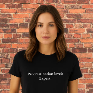 T-shirt costume esthétique citation niveau Procrastination