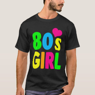 T-shirt Costume Fille Anniversaire Des Années 80 Retro Vin
