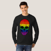 T-shirt Costume Gay pride Lgbt Crâne sanglant Halloween fa (Devant entier)