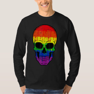T-shirt Costume Gay pride Lgbt Crâne sanglant Halloween fa