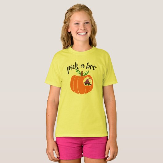 T-shirt Costume Halloween Boo | Kid's Peek a Boo Cat (Devant entier)