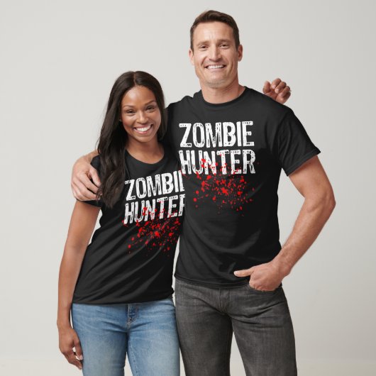 T-shirt Costume Halloween Chasseur Zombie Lazy Facile (Unisexe)