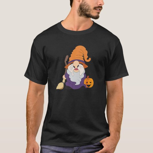 T-shirt Costume Halloween Chat Gnome Cute Gnome Halloween (Devant)