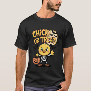 T-shirt Costume Halloween Chick or Treat Poulet Drôle Sque