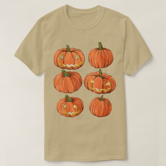 T-shirt Costume Halloween effrayant Jack-o'-lantern Pompe  (Design devant)