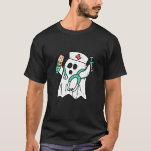 T-shirt Costume Halloween Fantôme D'Infirmière Drôle Pour 