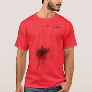 T-shirt Costume Halloween I'm Fine Flesh Wound 5082