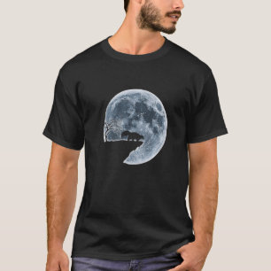 T-shirt Costume Halloween Skunk Moon Silhouette Déplaisant
