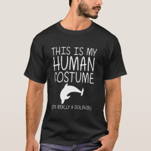 T-shirt Costume Humain Facile Halloween Dauphin Poisson Be