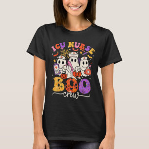 T-shirt Costume Icu Boo Crew Funny Nurse Ghost Halloween
