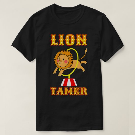 T-shirt Costume Lion Tamer Cirque à thème Anniversaire (Design devant)