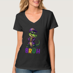 T-shirt Costume Mardi Gras Mardigator Alligator Bruh Homme
