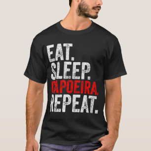 T-shirt Costume Martial Ninja Mange Sommeil Capoeira Répét