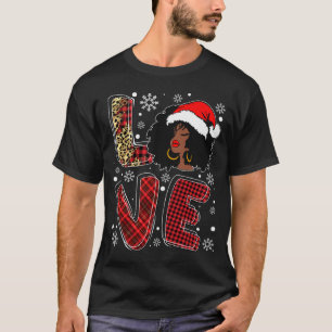 T-shirt Costume noir africain américain Noël Père Noël Mel