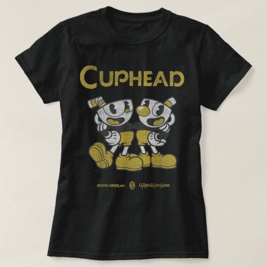 T-shirt Costume Or Cuphead Et Mugman Best Buds (Design devant)