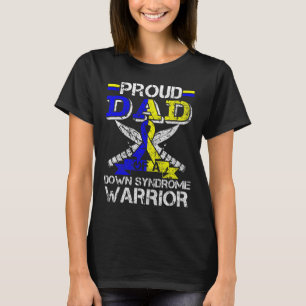 T-shirt Costume Papa Fier D'un Guerrier Syndrome De Down P