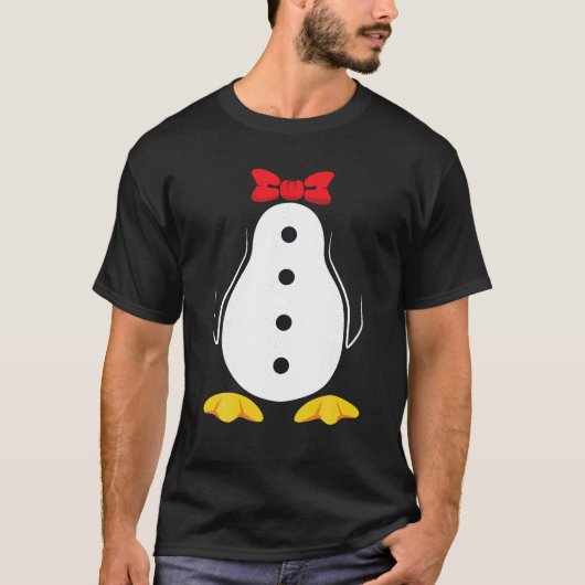 T-shirt Costume Penguin Tuxedo Halloween Cadeau Pour Garço (Devant)
