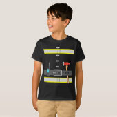 T-shirt Costume pompier Enfants Pompier uniforme (Devant entier)