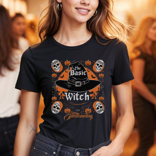 T-shirt Costume Retro Casquette de sorcière Halloween pers
