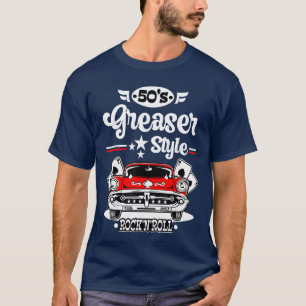 T-shirt Costume Rockabilly des années 50 Greaser Sock Hop