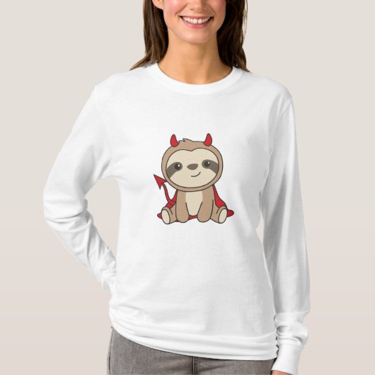 T-shirt Costume sorcière déviale Sloth Halloween (Devant)