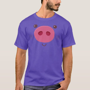 T-shirt Costume visage de porc drôle Halloween Premium 445