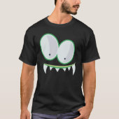 T-shirt Costume visage monstre Halloween Enfants Adultes 1 (Devant)