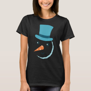 T-shirt Costume visage Snowman souriant pour toute la fami