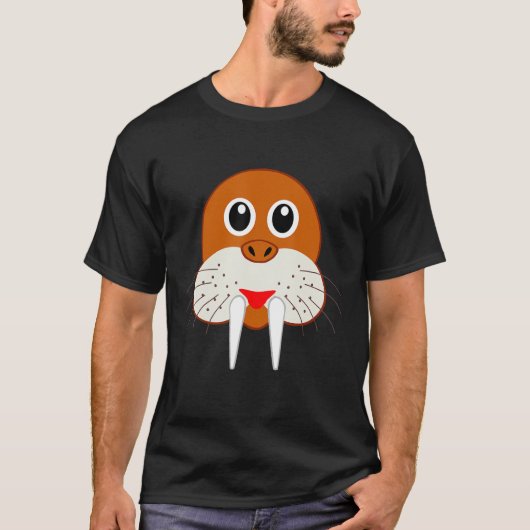 T-shirt Costume Visage Tête Walrus (Devant)