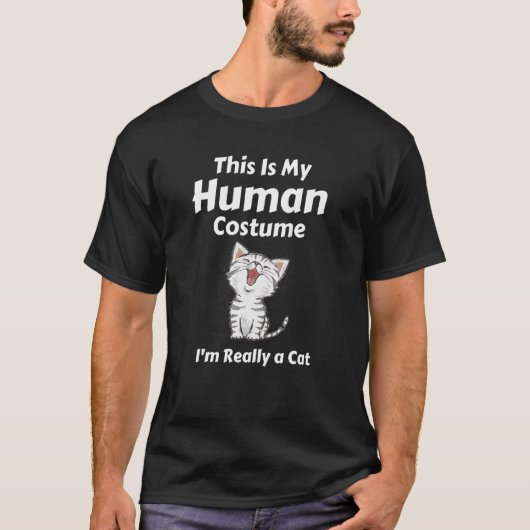 T-shirt Costumes de chat d'Halloween Propriétaire de chat (Devant)