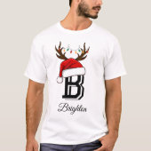 T-shirt Costumes de Noël Monogramme (Devant)