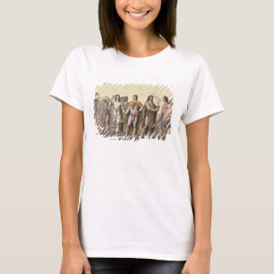 T-shirt Costumes des Mexicains (gravure de couleur)