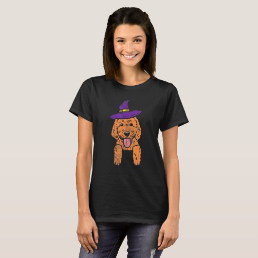 T-shirt Costumes d'Halloween Chien mignon Goldendoodle Chi (Devant entier)