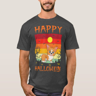 T-shirt Costumes d'Halloween rétro Corgi Hallow