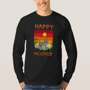 T-shirt Costumes rétro d'Halloween assortis pour chien sch