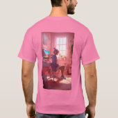 T-shirt "Cosy Lofi Vibes : mignonne fille dans Pastel Have (Dos)