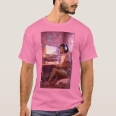 T-shirt "Cosy Lofi Vibes : mignonne fille dans Pastel Have (Devant)