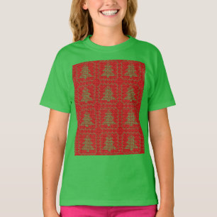 T-shirt Cosy sapin de Noël affreux pull à damiers motif